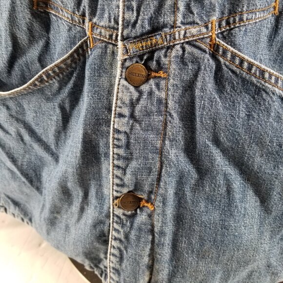 Vintage Marithe Francois Girbaud Trucker Chore Jean Jacket Corduroy Collar  Sz L - Picture 5 of 13